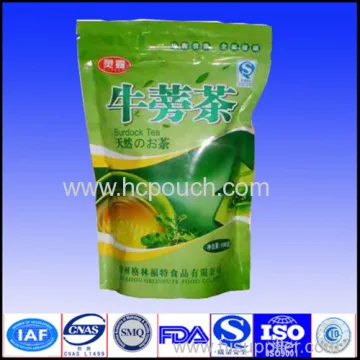 Stand Up Plastic Pouch Tea Packing Bag 