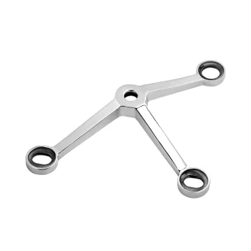 Two-Way 3-4 Arms Stainless Steel Glass Curtain Wall Route L-shaped Spider Clip Fittings for Glass Holder