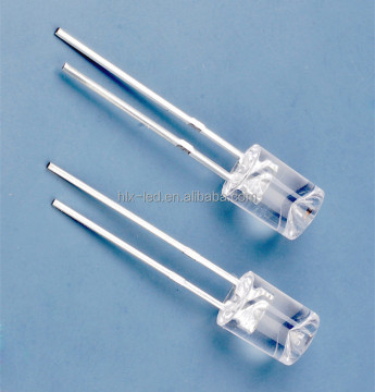 5mm Concave Yellow LED Diode No Edge/Flange