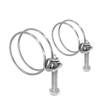 Double Wire hose clamp adjustable clamp ring