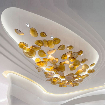 Modern Luxury Glass Staircase Chandelier for Hotel Lobby and Living Room