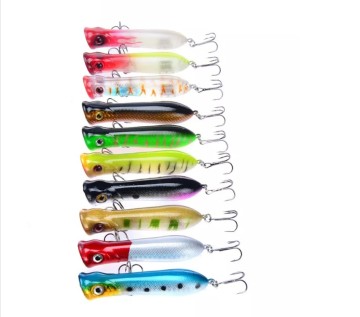 Top Water Popper Lure 8cm 12g Plastic Hard Baits Saltwater Walk the Dog Fishing Lures