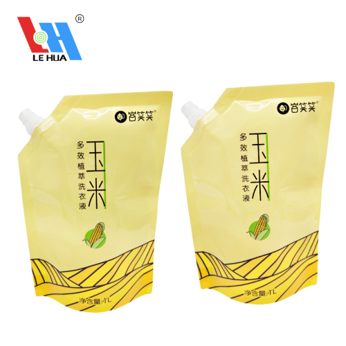 Printed Plastic Liquid Spout Bag For Laundry Packaging