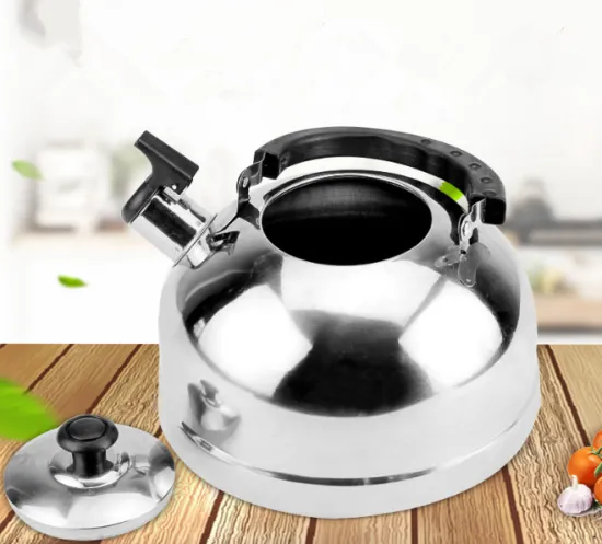Stainless Steel Flat Base Whistling Water Kettle