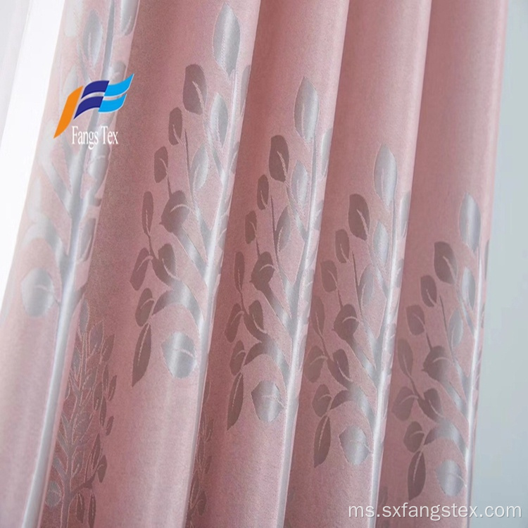 Tekstil Rumah 100% Polyester Woven Jacquard Curtain Fabric