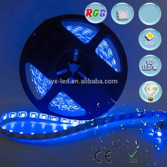 5m 60leds per meter 12v led strip 5050 double pcb 3chips single color blue flexible strip light waterproof