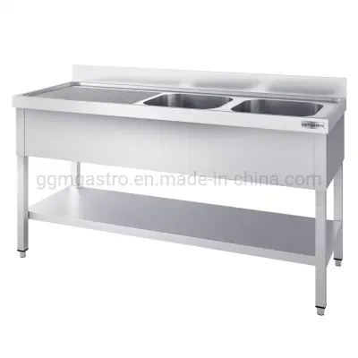 Commercial Stainless Steel Sink Work Table Dishwasher Sink