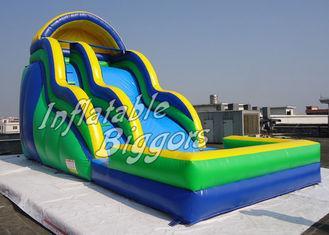 EN14960 PVC Slippery Inflatable Water Slide / Long Water Sl