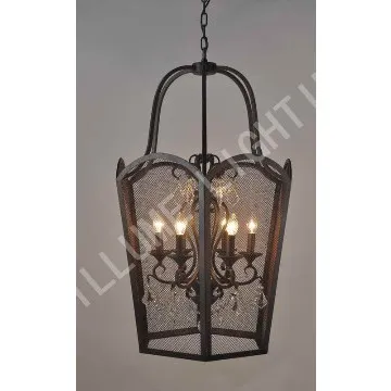 3-lights Iron pendant lamp antique Rustic on red