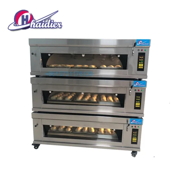 Luxury Baking Equipment 3 Deck 6 Trays Gas Pizza Deck Oven for Bakery