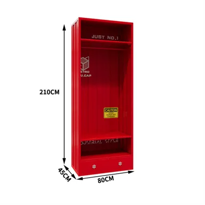Industrial Style Simple Clothing Store Container Bedroom Iron Metal Wardrobe