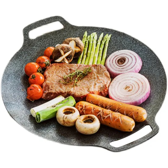 BBQ Bakeware Household Cooking Fry Pan fish meat Outdoor Multifunction Non-Stick Barbecue Plate Aluminum baking tray