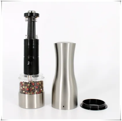 One touch salt and pepper mill grinder