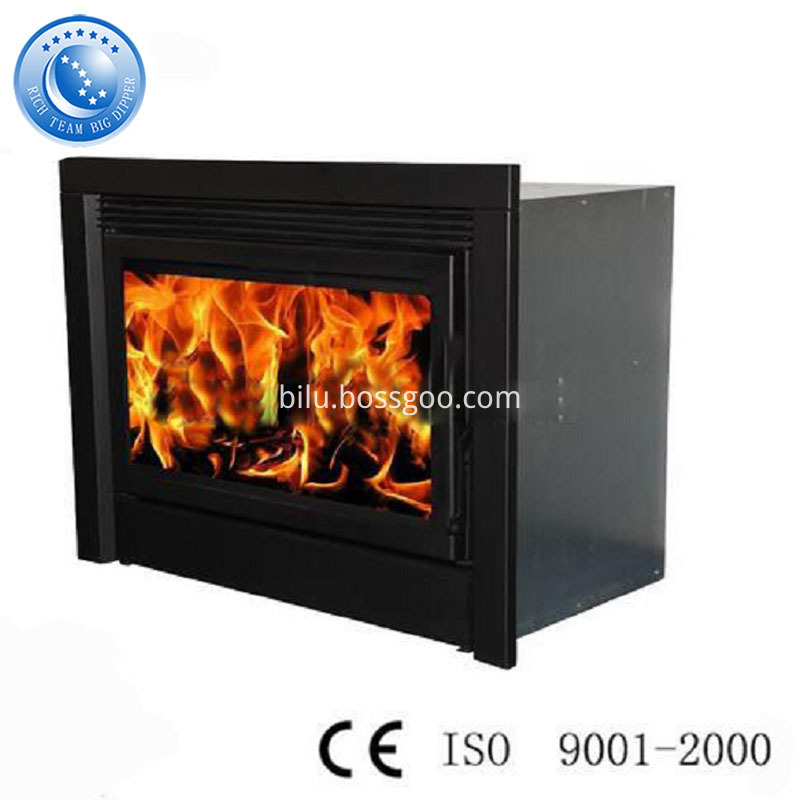 Steel Plate Wood Fireplace Insert With Fan