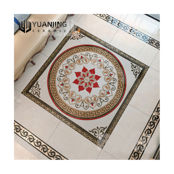 In Stock Wavy Mosaic Microcrystalline Stone Gold Plated Flooring Border Tile 150x800mm