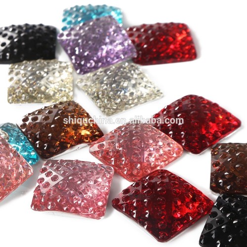 Resin Rhinestone ,square Shape Rhinestone Trimming For Clothes