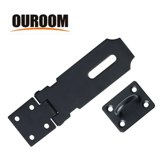 Stainless Steel Hasp with Black Clasp: Security and Iron Hasps Fixed with Staples