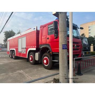 Customized HOWO 8x4 water foam powder fire truck