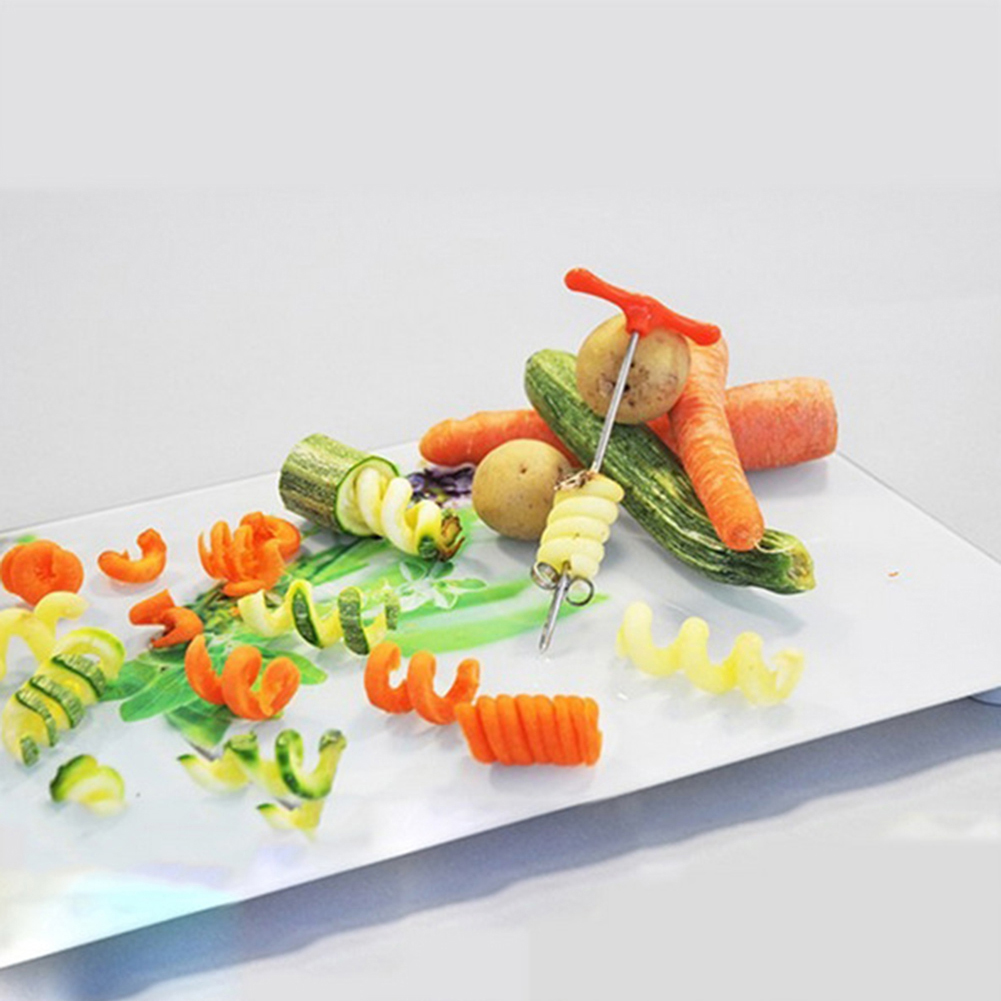 Manual Spiral Screw Slicer Potato Carrot Cucumber Chopper Home Kitchen Gadget