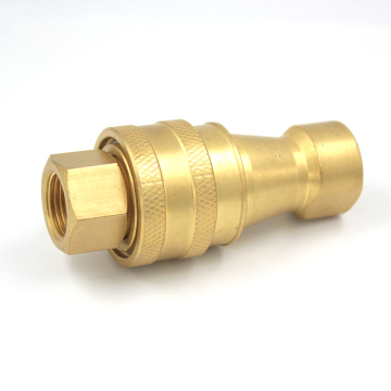 3/8 inch NPT Brass Quick Coupler Double Poppet Valve by Hansen HK for Air Hose