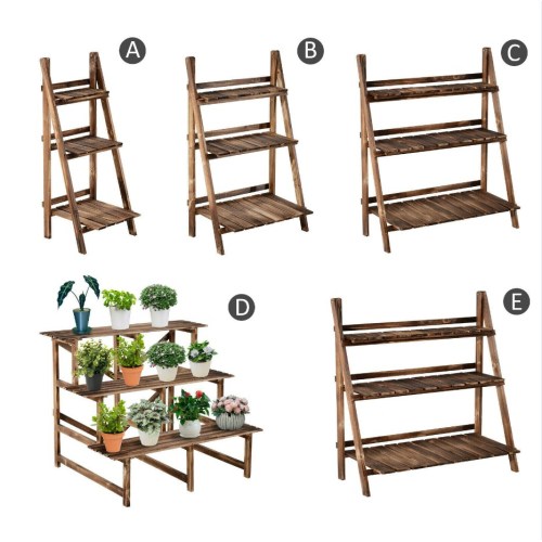 Flower Stand 3 Tier Flower Shelf Stand Ladder Garden Rack Supplier