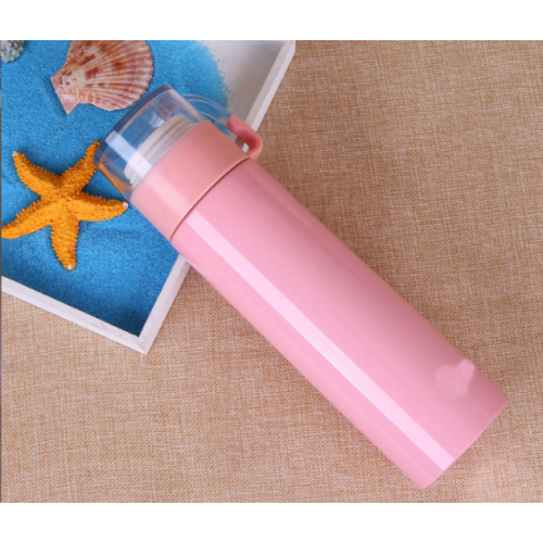 Stainless Steel Vacuum Flask Transparent Cover with Handle