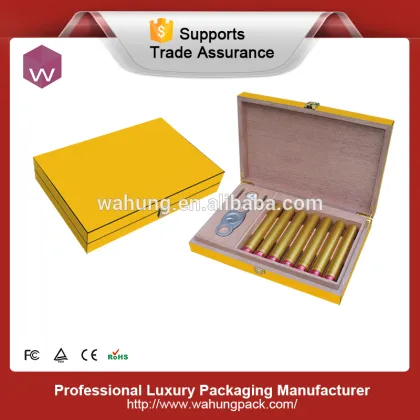 Luxury custom wooden cigar humidor assortment box for cigars