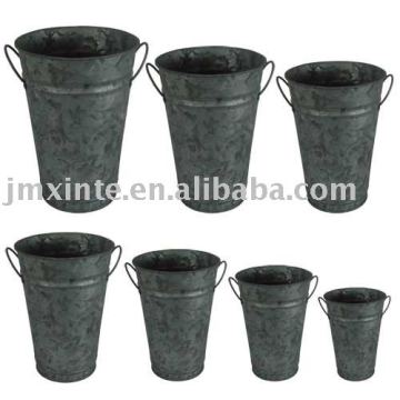 antique flower bucket