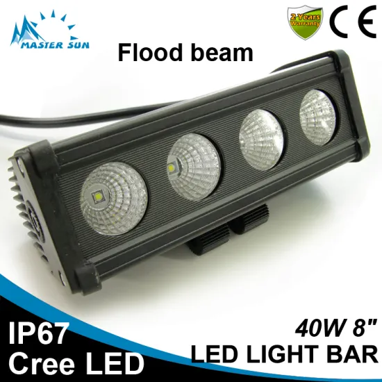 Waterproof 8inch 40w led tractor work light car led light bar off road led light bar