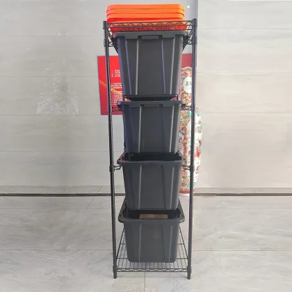 Sliding turnover box storage rack