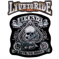 Kleidungsabzeichen Motorradstickerei Patches Jacke