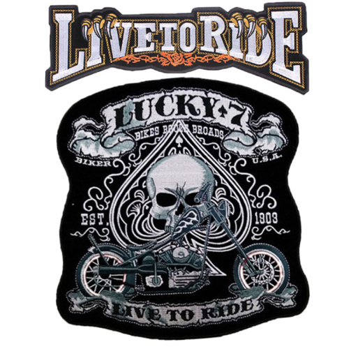 Kleidungsabzeichen Motorradstickerei Patches Jacke