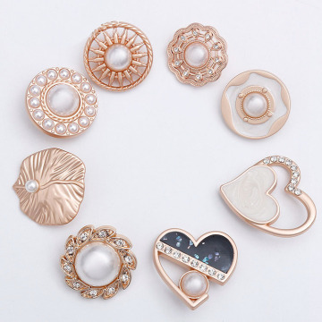 Vintage Metal Decorative Buttons: Round, Zinc Alloy, and Sew-On Accessory for Women