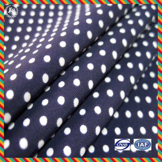 Knitted Nylon Spandex Dots Printted Fabric
