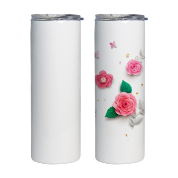 Großhandel weiße leere Sublimation Edelstahl sippy Tassen 16/20/30 Unzen