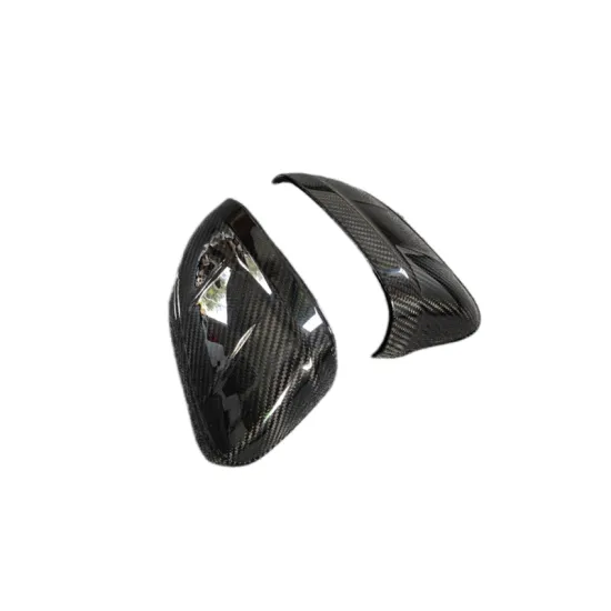 A pair of high-quality dry carbon fiber rearview mirror shells for the Audi A4 A4L S4 body kit