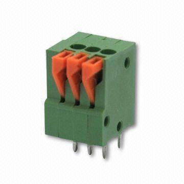 Screwless Terminal Block in 2.54mm Pitch, with Rated Current of 2A