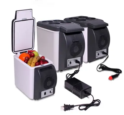 Portable 6L/7.5L Car Mini Refrigerator - Black