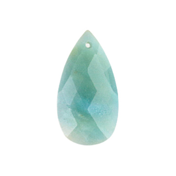 보석을 만들기위한 Amazonite 13x25mm Faceted Waterdrop 펜던트
