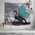 Dinosaurus Tapijt Muur Opknoping Wild Anicient Pterosaur Blauwe Vleugels Wandtapijt voor Kinderen Slaapkamer Woonkamer Slaapzaal Home Decor