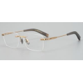 Designer Rimless Titanium Small Rectangle Glasses