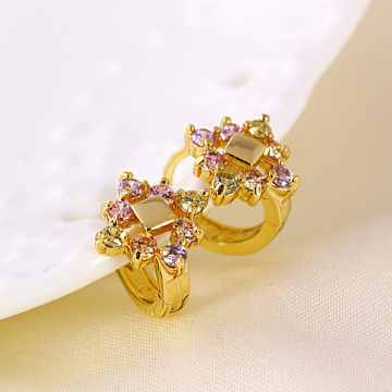 Xuping 14k Gold Color Fashion Zircon Earring (23273)