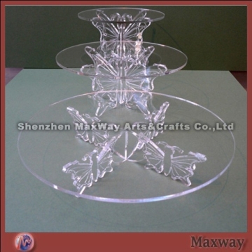 Round Panel Lucite Pastry Stand Holder