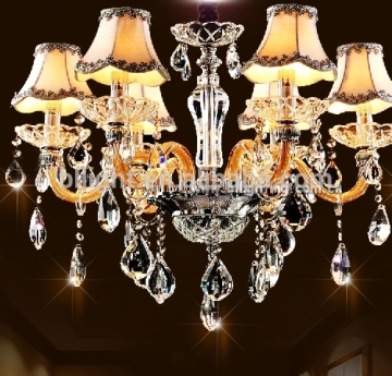 Rust color modern hotel large crystal chandelier light