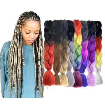 jumbo hair braid extension 24inch 100g yaki For African synthetic ombre braiding hair