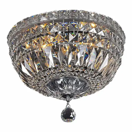 Smoke Grey Crystal Ceiling Lamp for Hotel Villa Decor