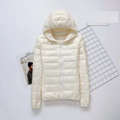 2025 Women's Lightweight Goose Down Jacket: Hooded Coat for Winter