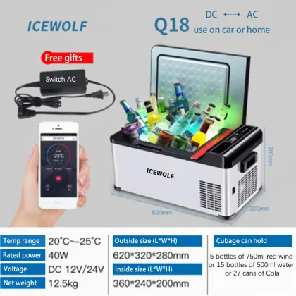 12v/24v portable car refrigerator