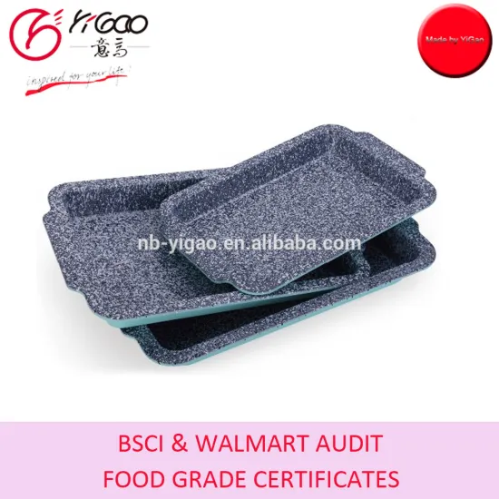 heavy-duty carbon steel 3pc baking tray with 0.7mm thickness