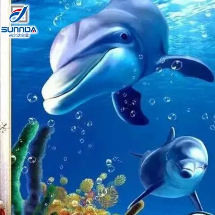 high quality mordern 3d inkjet wall and floor seaworld tiles